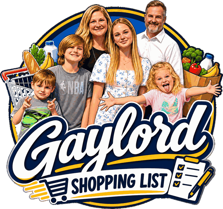 Gaylord Shopping List
